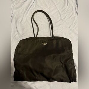 Authentic PRADA Nylon Shoulder Bag  BT0166 Vela Sport Nero With Lock And Key